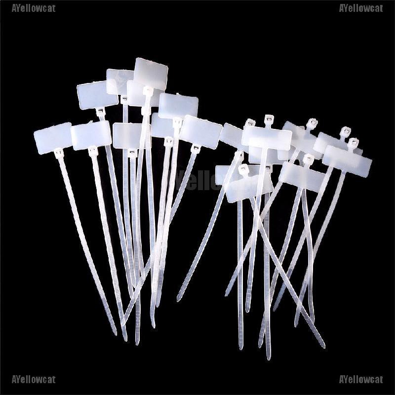 Set 100 Thẻ Đánh Dấu Dây Cáp Nguồn Rj45 Rj12 Bằng Nylon Tự Khóa