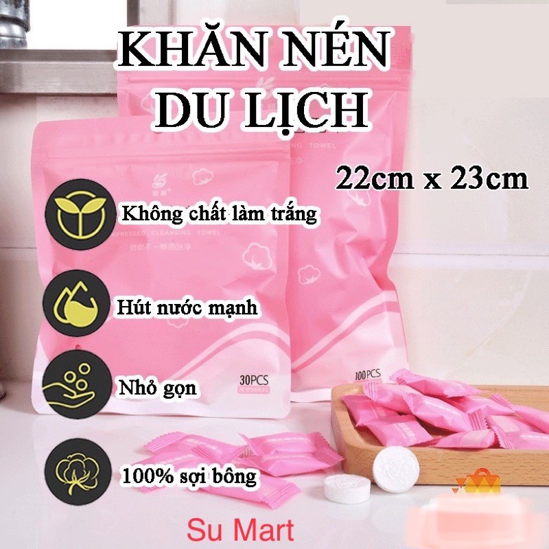 KHĂN GIẤY NÉN DU LỊCH HÌNH VIÊN KẸO