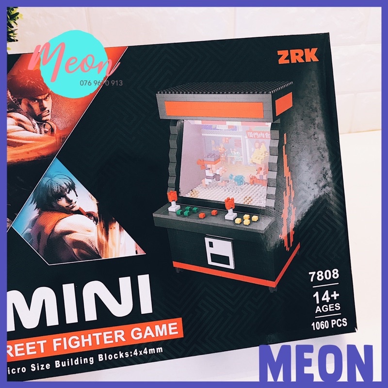Mini Block - Đồ chơi xếp hình lego - Máy game Street Fighter - Size L