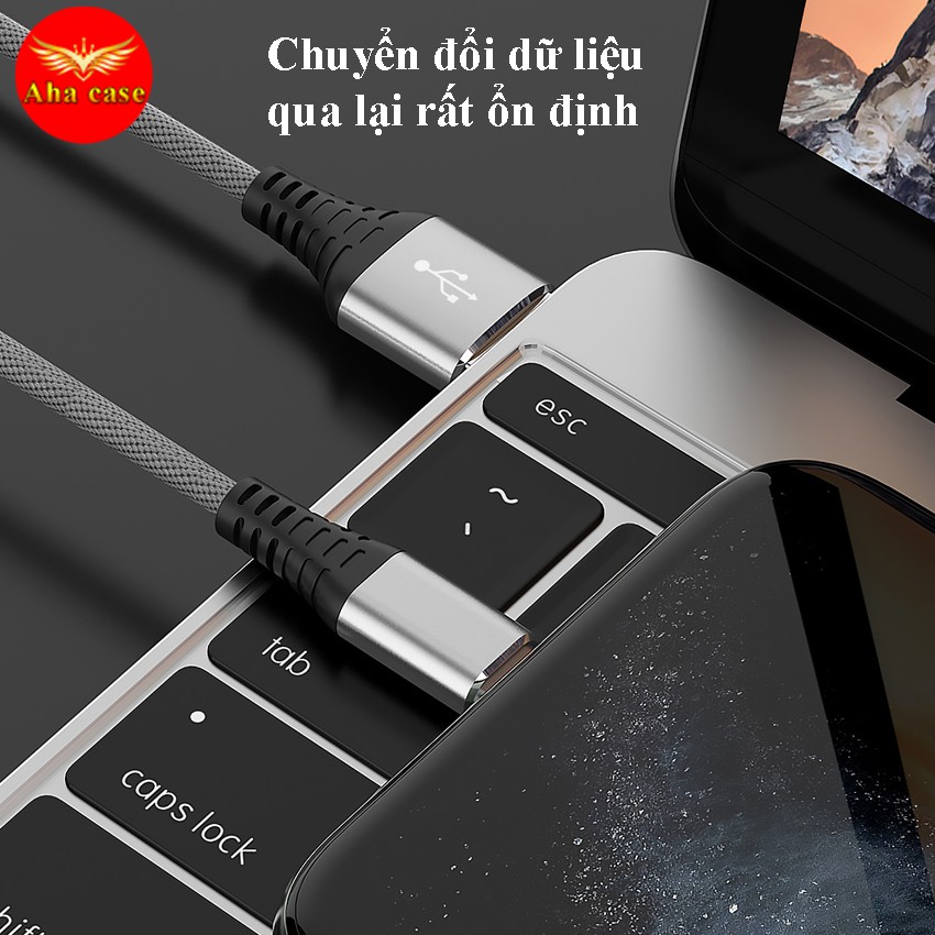 CÁP SẠC NHANH M11S CHÍNH HÃNG SD Design 6A,Xạc dây dù chống đứt, cap sạt điện thoại, bảo hành 1 năm