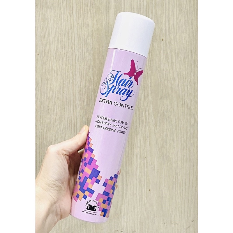 KEO XỊT TÓC JACQUALINE HAIR SPRAY MÀU ĐEN & MÀU TRẮNG HÌNH CHỮ J & MÀU HỒNG