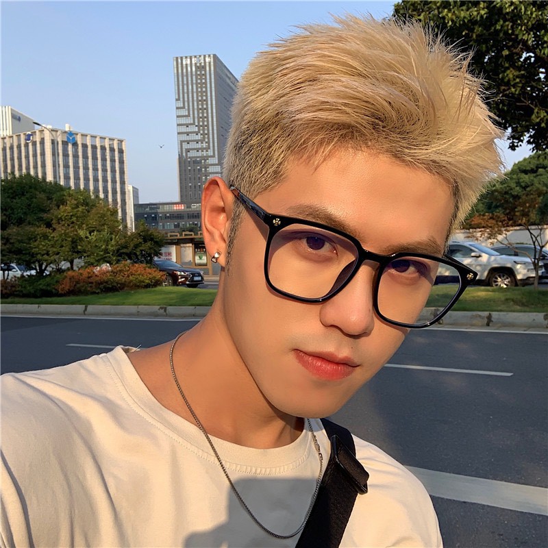 Kính Giả Cận Unisex Nam Nữ dáng vuông đính hoa nhỏ