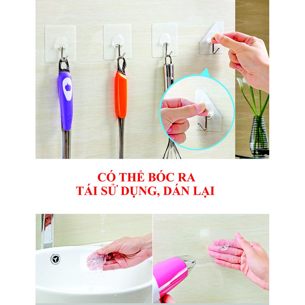 2cái Móc dính treo đồ vật chịu lực họa tiết Nhật Bản