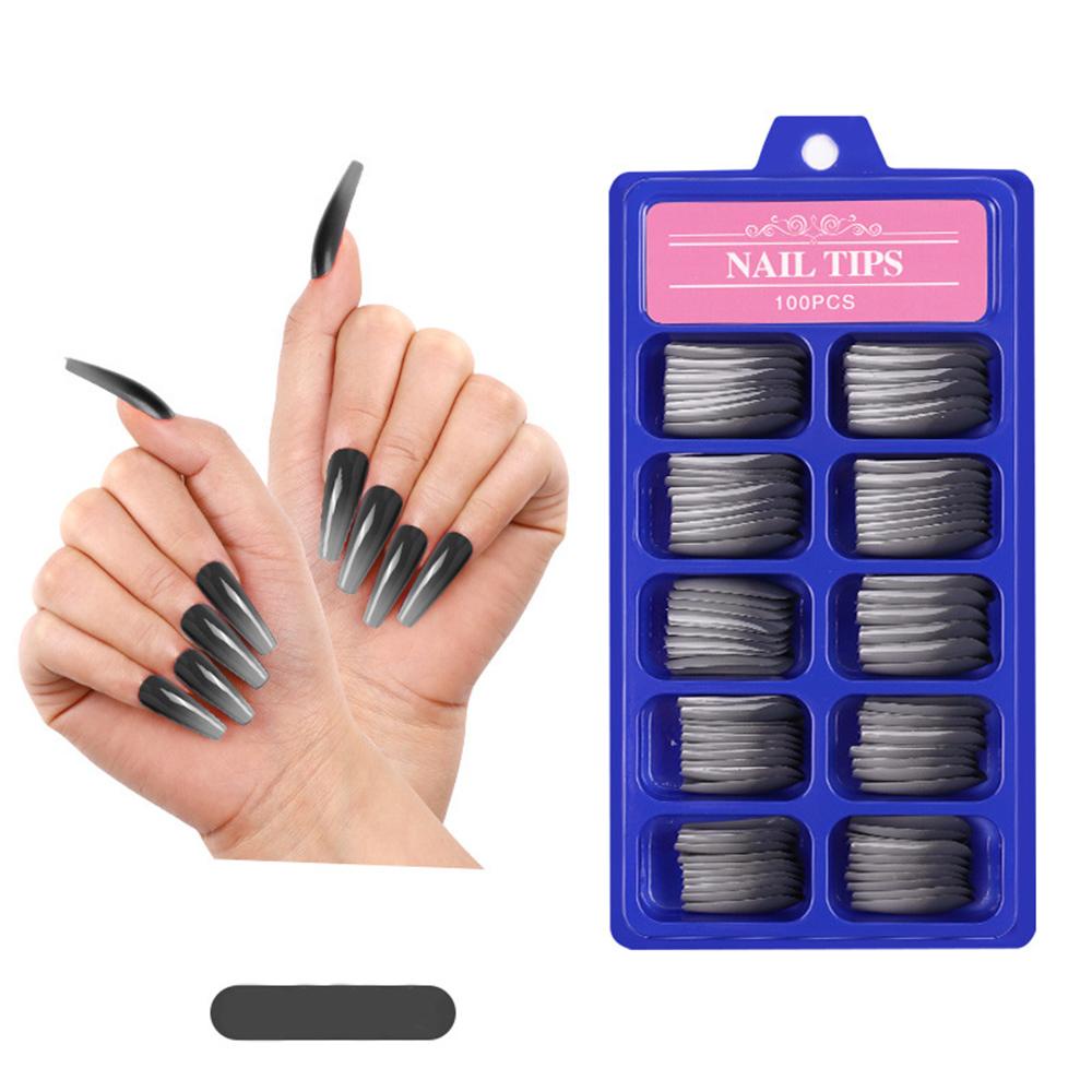 Set 100 Móng Tay Giả Màu Sắc Nhã Nhặn Có Thể Tháo Rời