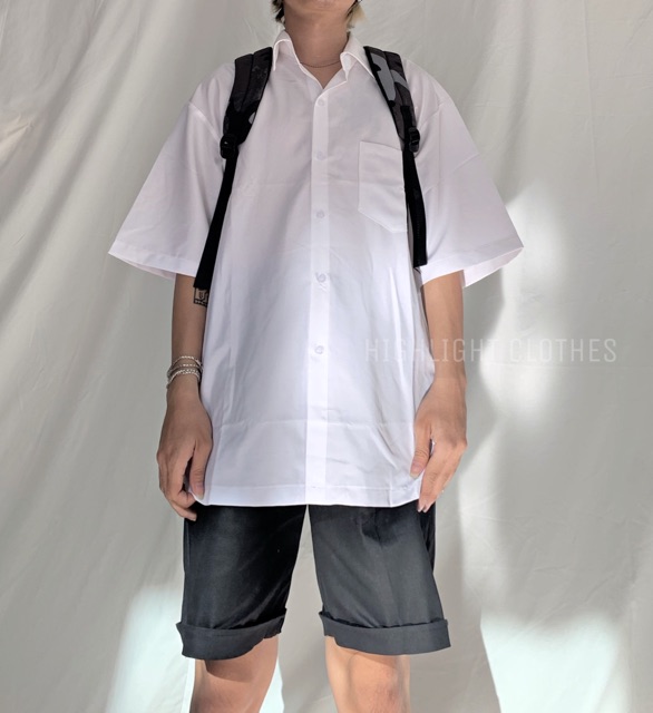 SƠ MI TRẮNG TAY NGẮN BASIC | BigBuy360 - bigbuy360.vn