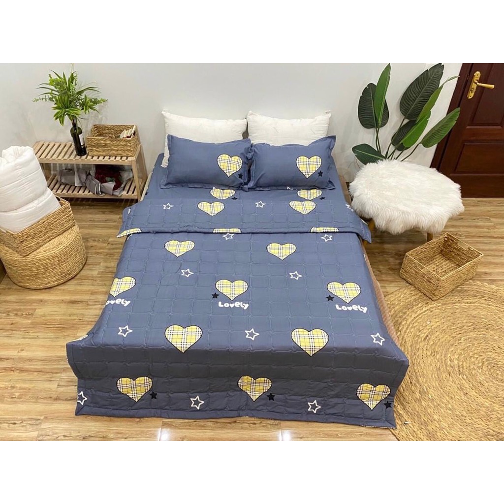 Bộ Chăn Ga Gối Cotton Poly Chăn Hè Cao Cấp 5 Món- Được Chọn Mẫu | BigBuy360 - bigbuy360.vn