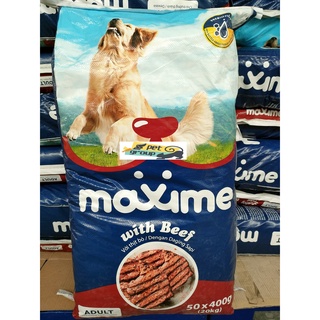Thức ăn hạt cho chó trưởng thành vị bò maxime bao 20kg
