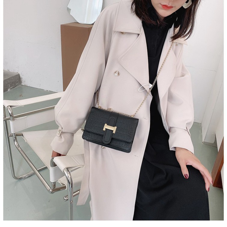 Túi xách nữ đeo chéo vân da cá sấu khóa chữ H trẻ trung thanh lịch TX26 túi đeo vai T.xách cao cấp | BigBuy360 - bigbuy360.vn