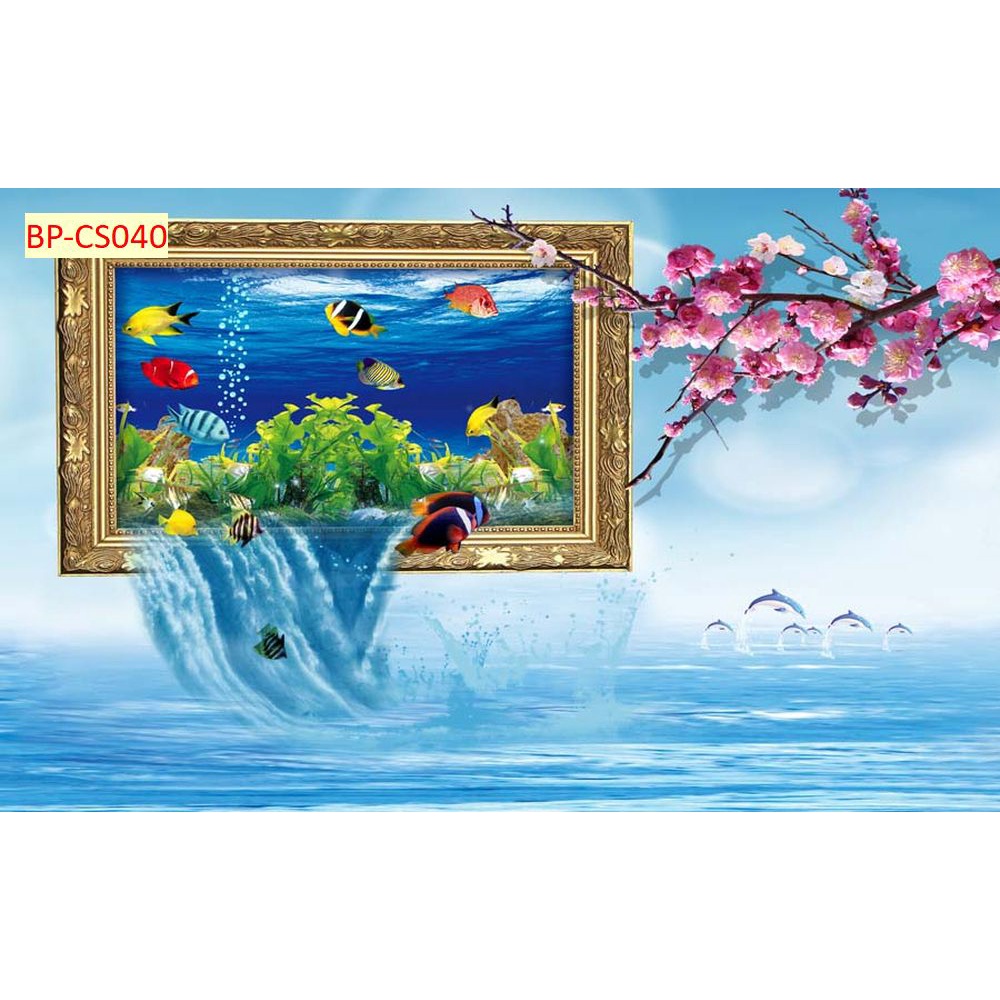 Tranh 3d dán tường cửa sổ hiện đại, chủ đề phong phú Chèn Chữ Miễn Phí