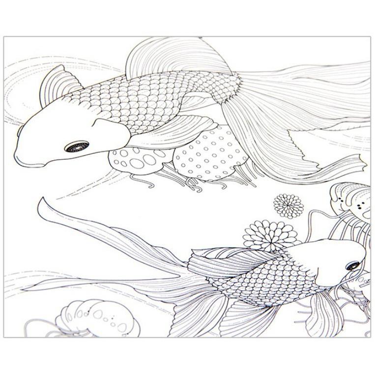 Postcard tô màu nhiều chủ đề loại 28 trang 22.5cmx25cm - Tranh tô màu dành cho người lớn