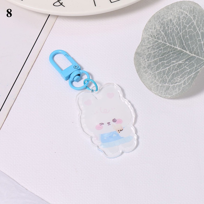 Móc Khóa Acrylic Hình Thỏ/Gấu Dễ Thương