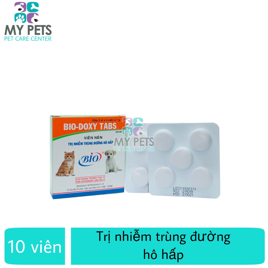 Bio - Doxy Tabs cho chó mèo - Hộp 10 viên
