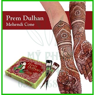 Mực vẽ henna prem dulhan nâu đỏ nature - mehendi prem dulhan 30g