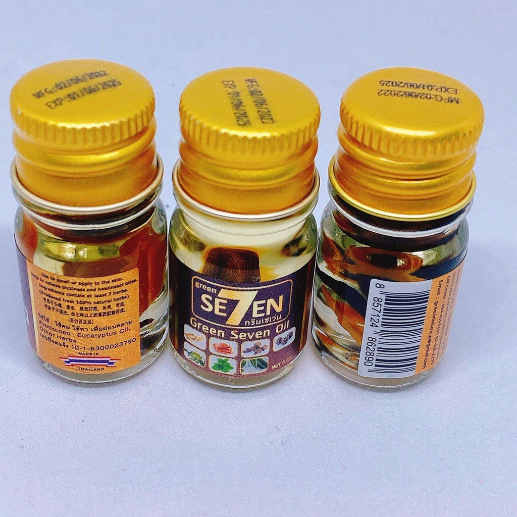 Dầu Thảo Mộc Seven 7 Vị Thái Lan 3ml Chính Hãng Nội Địa