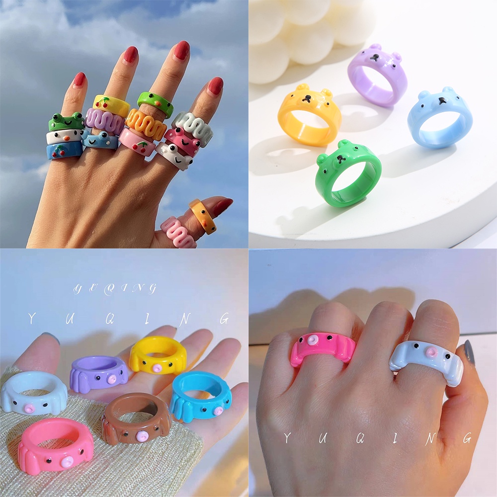 Hộp đựng hình dâu tây/ nhẫn AY vải nhung nhiều màu sắc xinh xắn