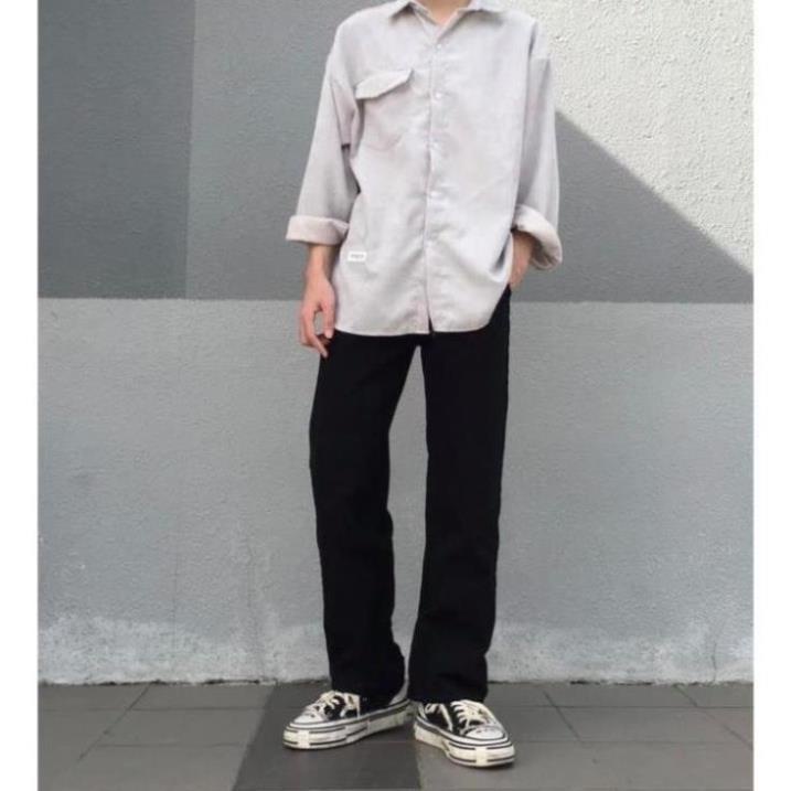 Quần Baggy Nam nhusuongrc Ống Rộng - phong cách - Quần Jean Nam Hàn Quốc QD18
