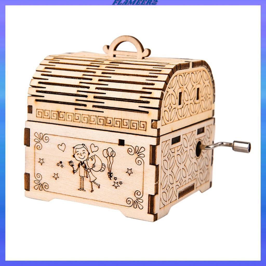 Hộp Nhạc 3D Laser Cut Treasure Bằng Gỗ Đồ Chơi Giáo Dục Dành Cho Trẻ