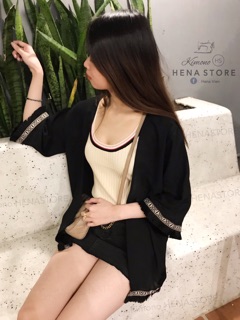 Áo Kimono Thổ Cẩm Tua Rua