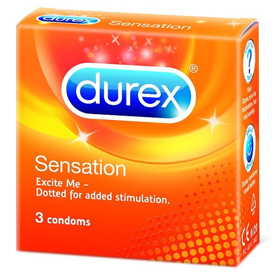 Bao Cao Su Siêu Gai Li Ti Sensation Durex (Bộ 2 Hộp) Tặng BCS 6 Bi