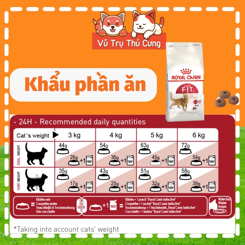 Hạt cho Mèo trưởng thành Royal Canin Fit 32, 400g