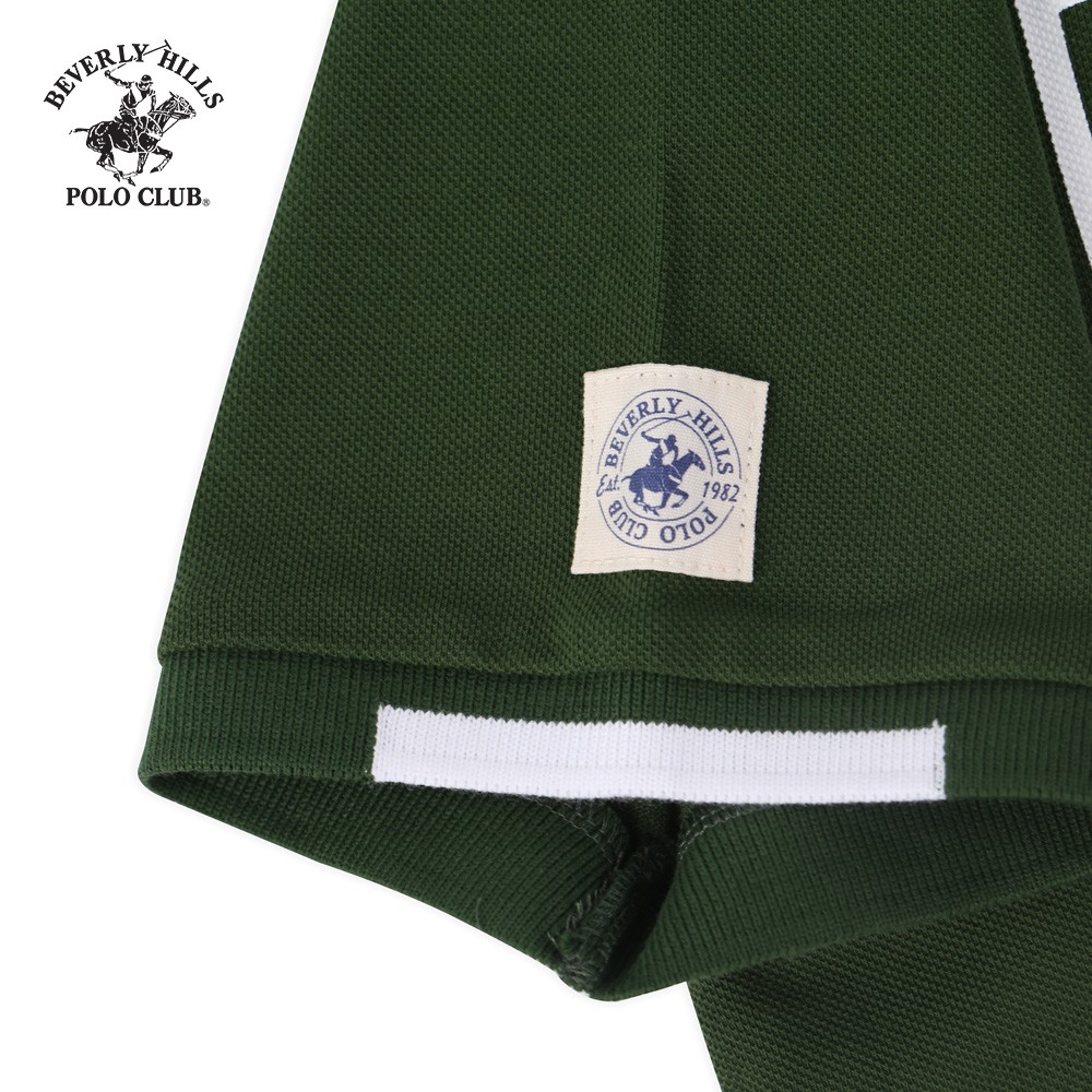 Beverly Hills Polo Club - Áo polo Ngắn tay Nam Regularfit Xanh rêu GM- BHPC PMRSS20TL090