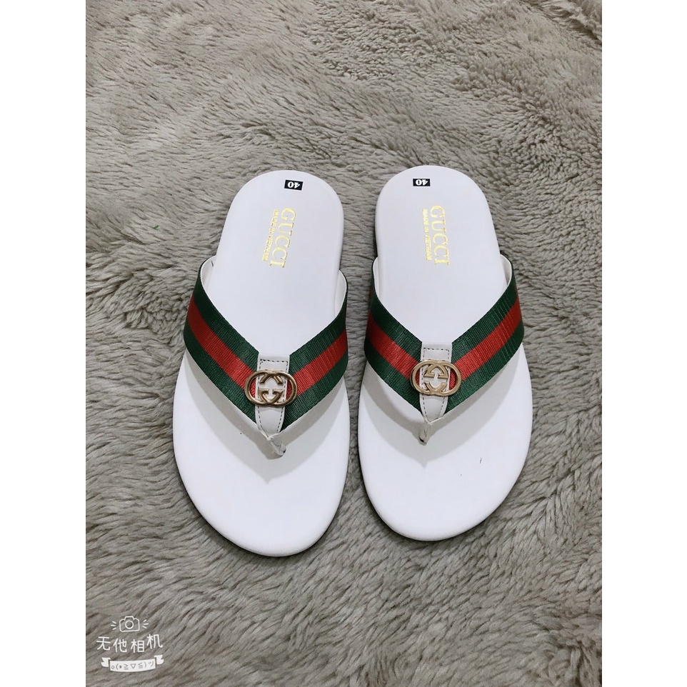 DÉP XĂNG ĐAN NAM, DÉP XỎ NGÓN NAM GUCCI GẮN LOGO SANG TRỌNG.ĐẾ TPR BỀN BỈ ĐI ÊM CHÂN TCR