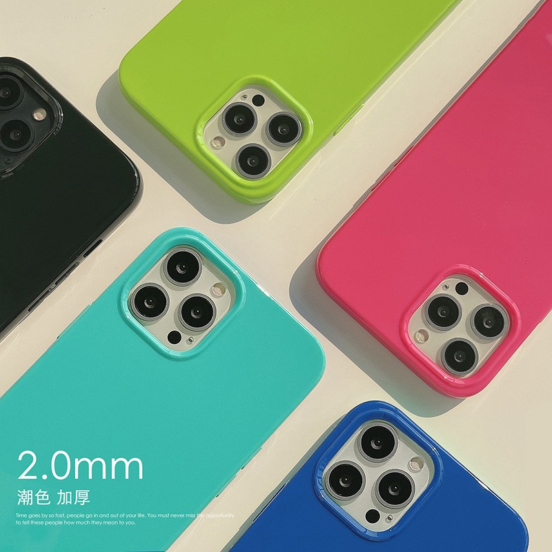 Ốp Điện Thoại Mềm Màu Kẹo AT0175 Cho IPhone 7 / 8 SE 2020 7P / 8Plus X XS XR 11 12 Mini Pro Max
