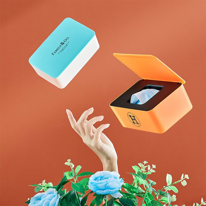 Hộp Đựng Khăn Giấy / Khẩu Trang Để Bàn Kèm Nắp Đậy Tiện Dụng Cho Gia Đình / Văn Phòng