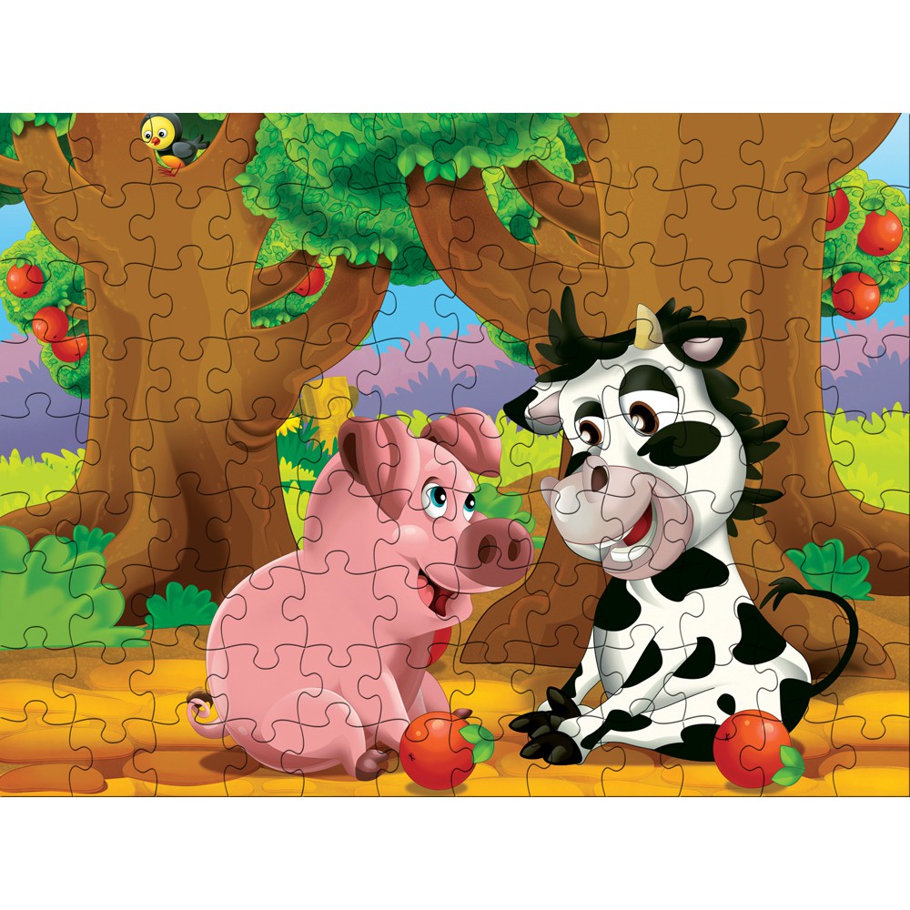 Tranh xếp hình Tia Sáng Jigsaw Puzzle 108 mảnh phát triển trí tuệ cho bé - ĐÔI BẠN THÂN - MSP: 108-081
