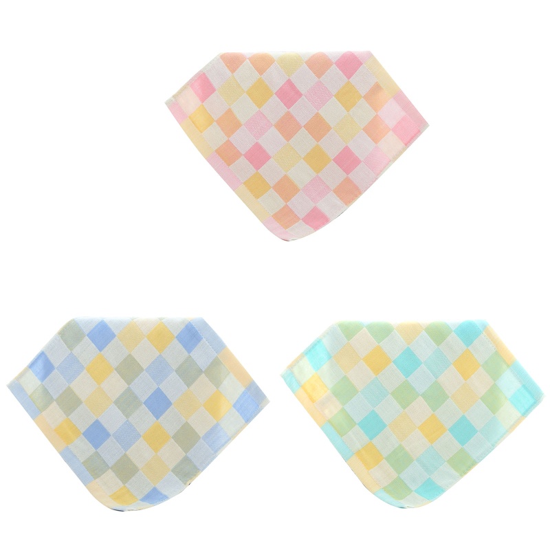 Khăn lau mặt vải cotton hình vuông họa tiết chấm bi nhiều màu cho bé&lt;br&gt;
