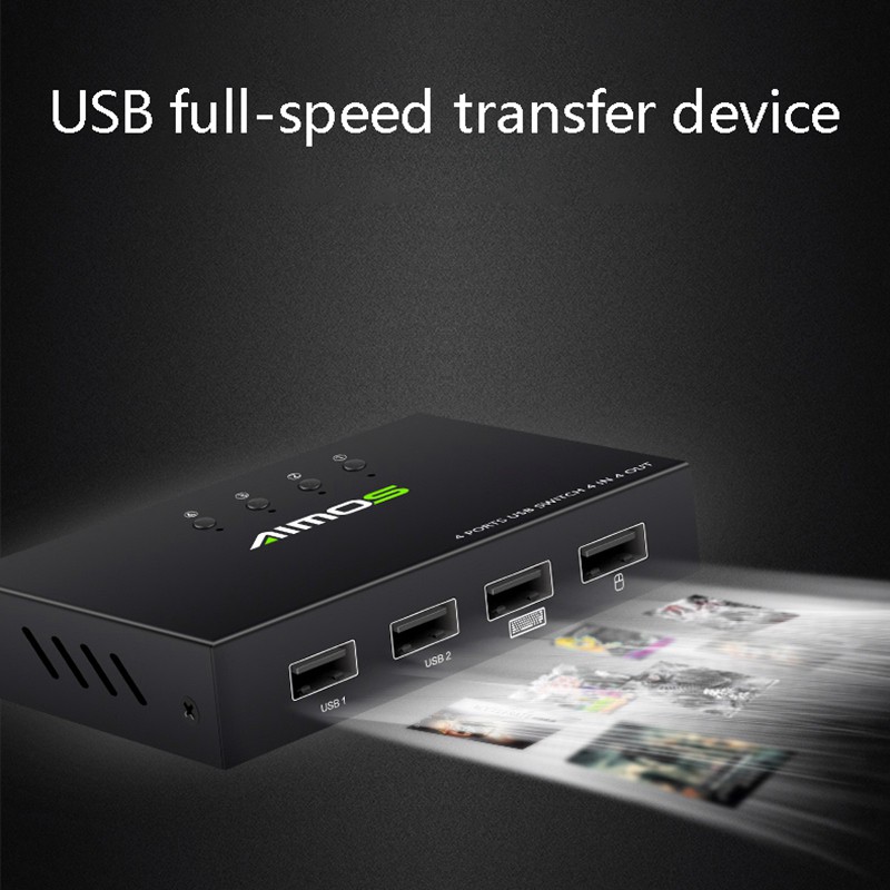 Bộ Chuyển Đổi Usb 4 Trong 4 Ra Kvm Công Tắc 2.0 # X0Vn Cho Máy In | BigBuy360 - bigbuy360.vn