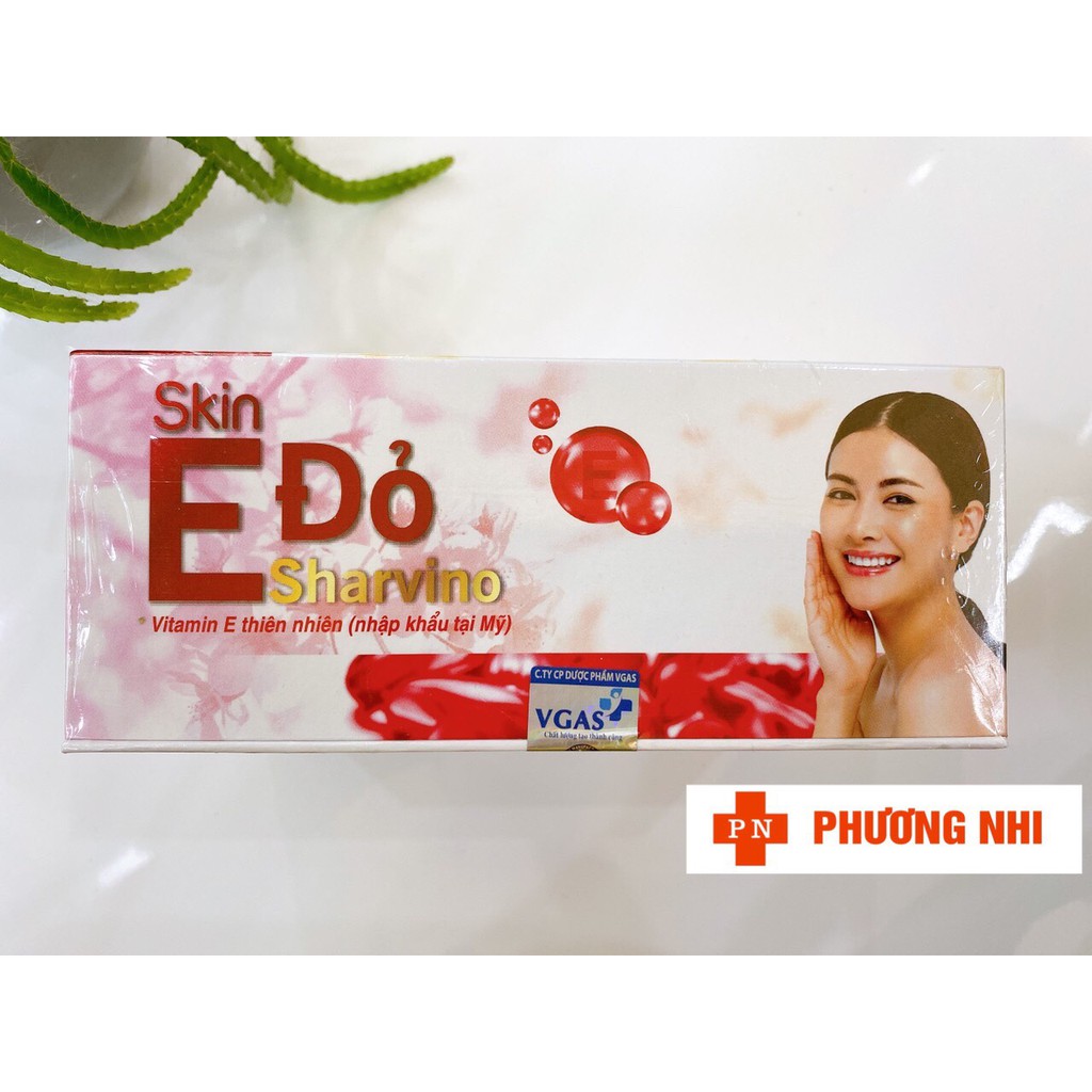 [CHÍNH HÃNG] SKIN E ĐỎ SHARVINO - VITAMIN E,DẦU THÔNG ĐỎ, TINH DẦU HOA ANH THẢO CHIẾT XUẤT TỰ NHIÊN NHẬP KHẨU TẠI MỸ