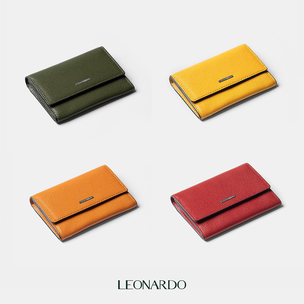 Ví đựng thẻ Card Holder Lucy da Mill mềm mại thương hiệu Leonardo | BigBuy360 - bigbuy360.vn