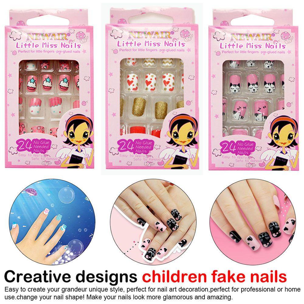 NIUYOU Bộ Móng Tay Giả Xinh Xắn Cho Bé