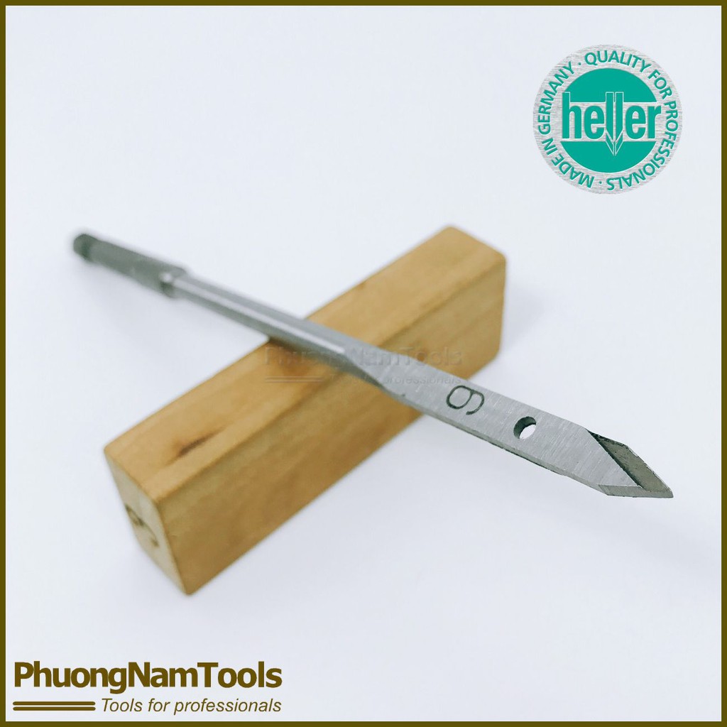 Mũi khoan gỗ 6x152mm kiểu đuôi cá – Heller - Made in Germany