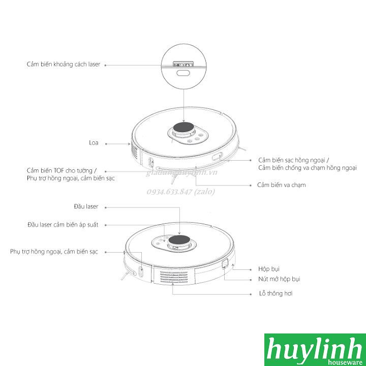 Freeship Robot hút bụi lau nhà tự động Probot Nelson A9 Max - Tự động đổ rác - Tặng kèm cân Tanita BC849