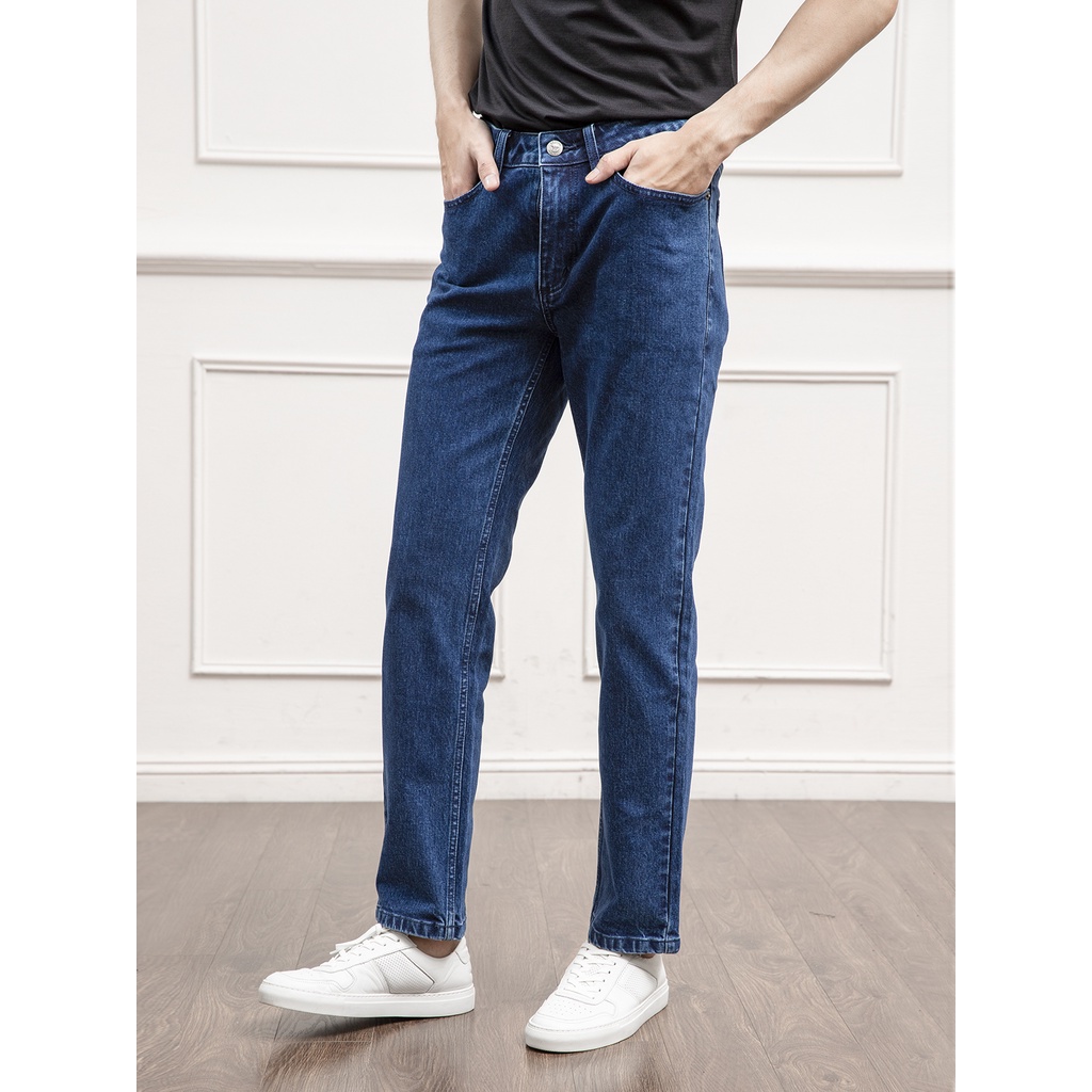 Quần Jeans ARISTINO phom Regular fit suông, mềm mại, xốp nhẹ và thoáng khí - AJN00701