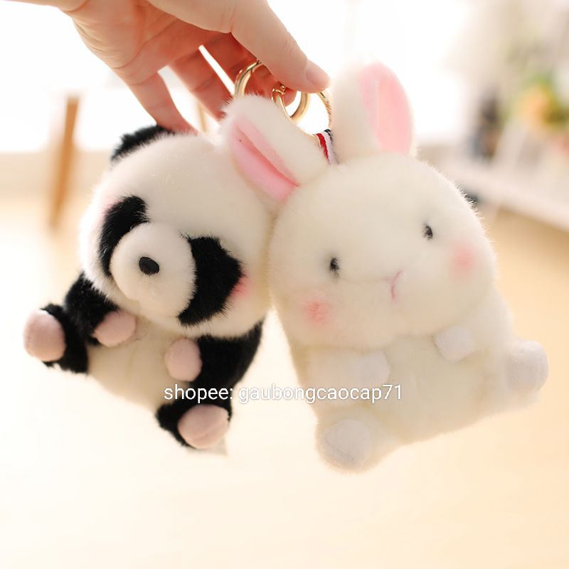 ❌ gấu bông hình động vật nông trại Lomo Home dễ thương 15cm "SO FLUFFY" , có móc treo