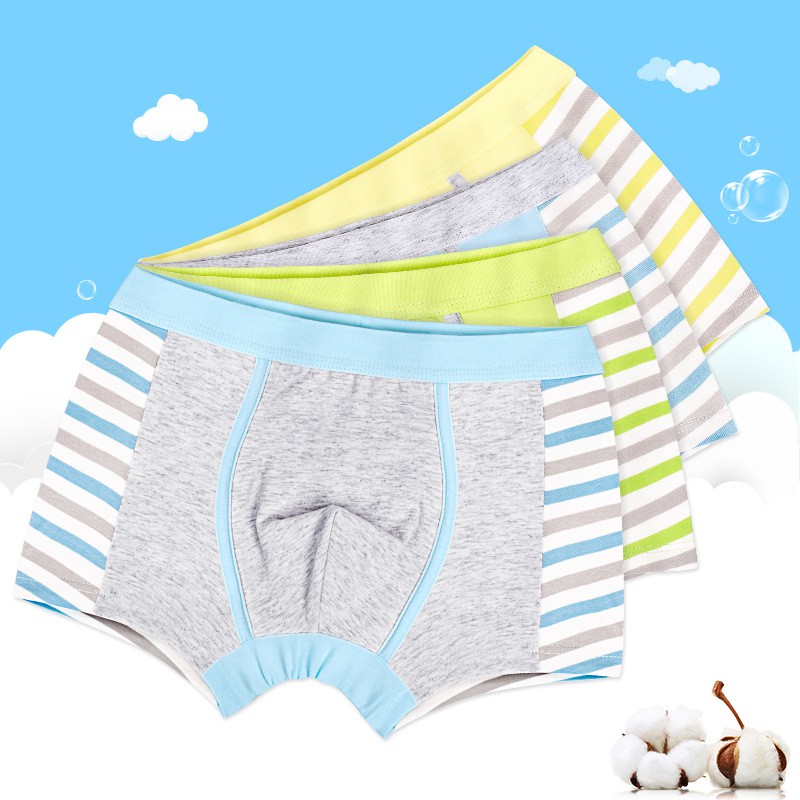 Bộ 2 Quần Lót Boxer Cotton In Họa Tiết Dễ Thương Cho Bé Trai