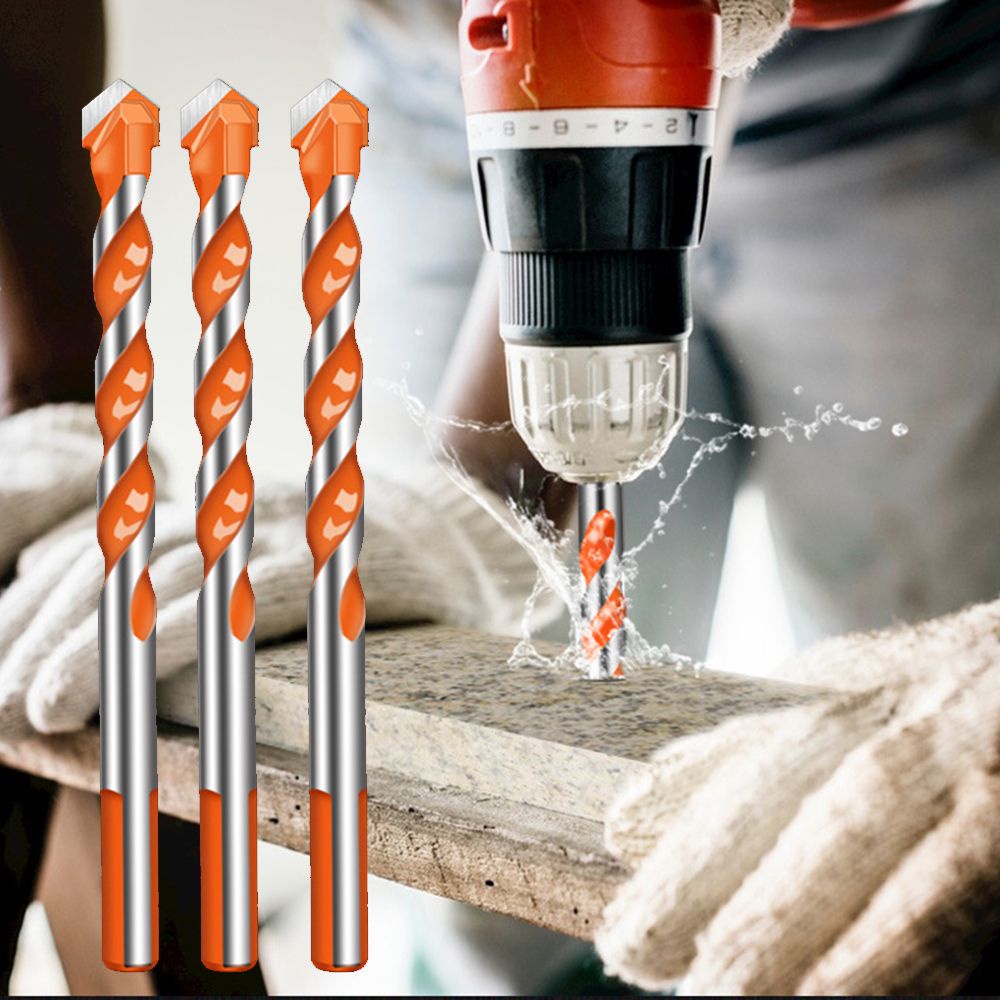 Mũi khoan hình tam giác 6 / 8 / 10 / 12mm chuyên dụng để khoan tường / đồ gỗ / gốm / kính / kim cương