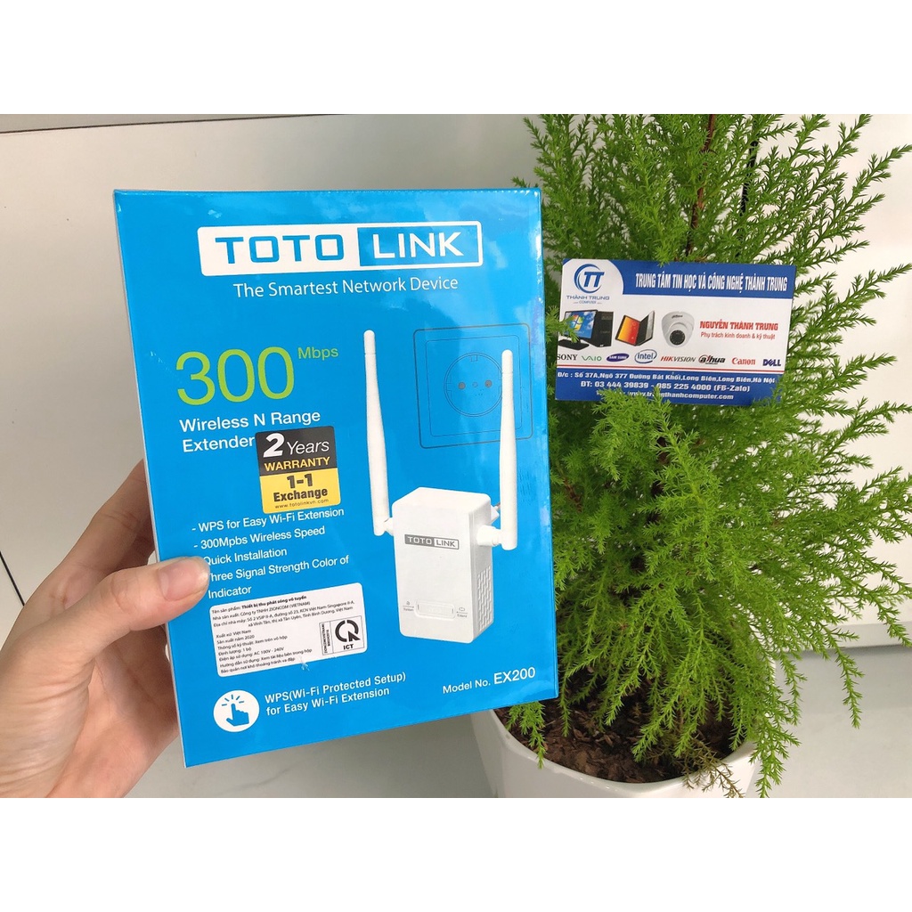 Bộ Kích Sóng Wifi Repeater 300Mbps Totolink EX200 - Mới Bảo hành Hãng 24 Tháng