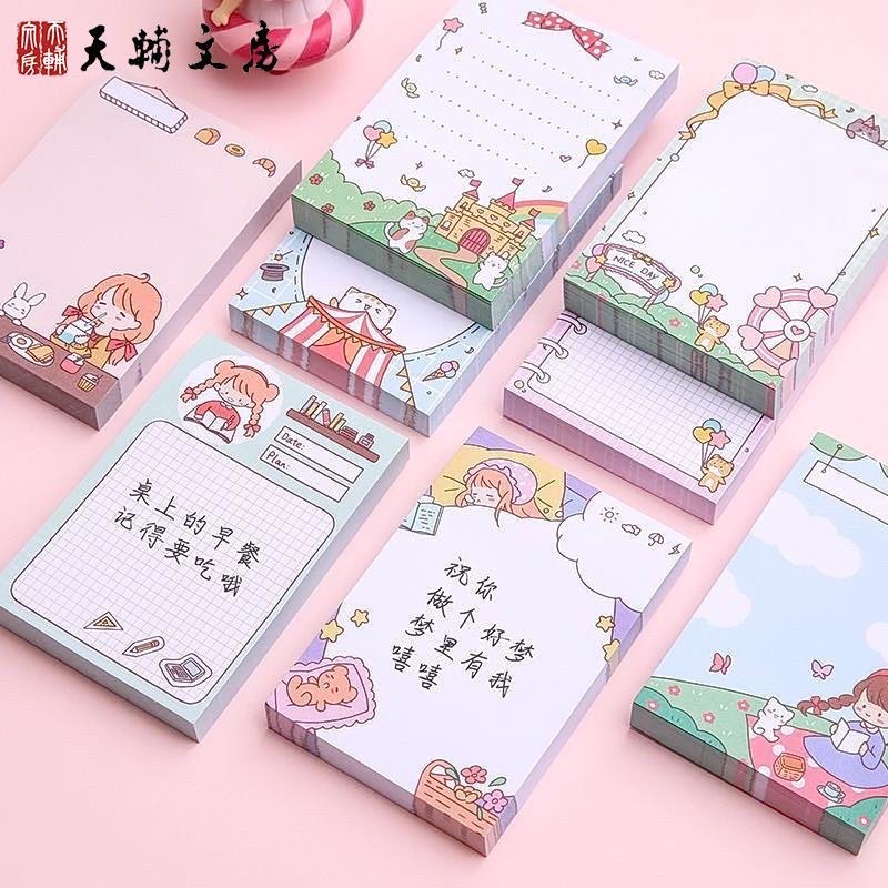 Tập 10 tờ note nhiều mẫu dễ thương tách lẻ