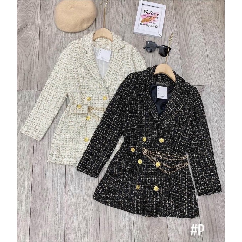 Vest dạ nhũ kèm túi