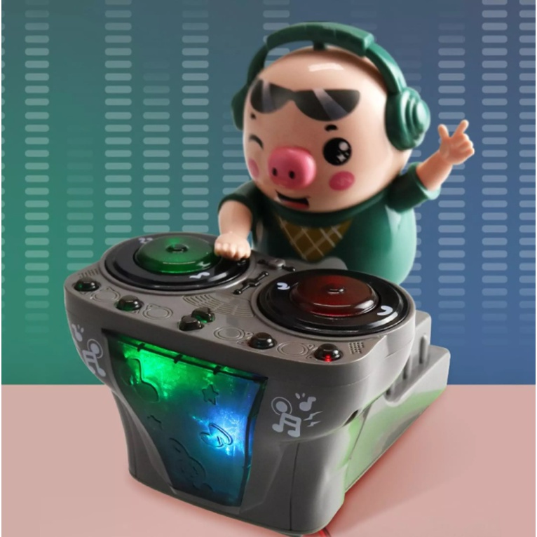 [Hàng Sẵn] Đồ chơi CHÚ HEO DJ SIÊU QUẬY - Chú heo chơi DJ năng động siêu dễ thương nhảy theo nhạc và đèn cho bé