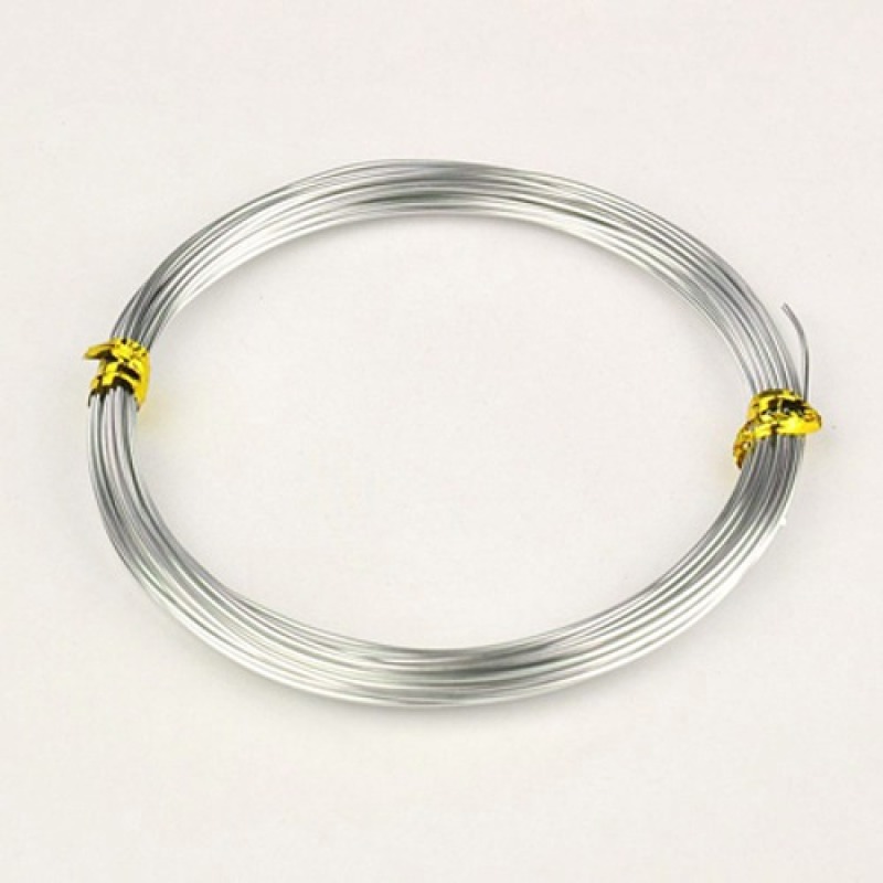 1 Cuộn Dây Nhôm Bạc 0.8 1.0 1.5mm Làm Trang Sức DIY Dài 10m
