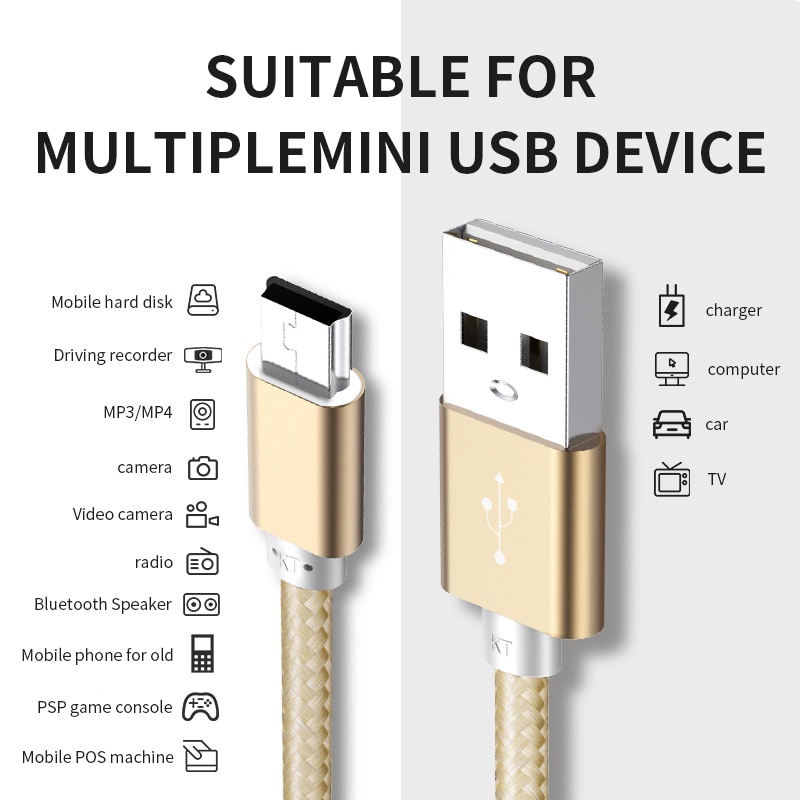 Dây Cáp Sạc Truyền Dữ Liệu Mini Usb Sang Usb Cho Máy Nghe Nhạc Mp3 Mp4