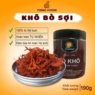 Khô bò sợi Fansipan hộp 150g - khô bò sợi cay loại 1 đảm bảo An toàn Vệ sinh, Torao Foods - đồ ăn vặt ngon