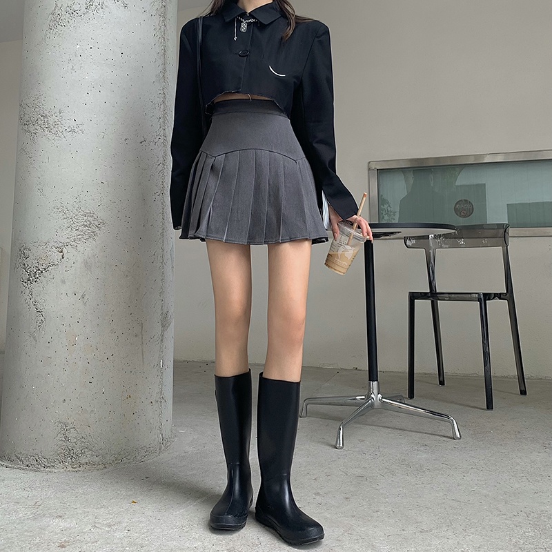 Chân váy dáng chữ A lưng cao xếp ly 3 màu thời trang cho nữ | BigBuy360 - bigbuy360.vn