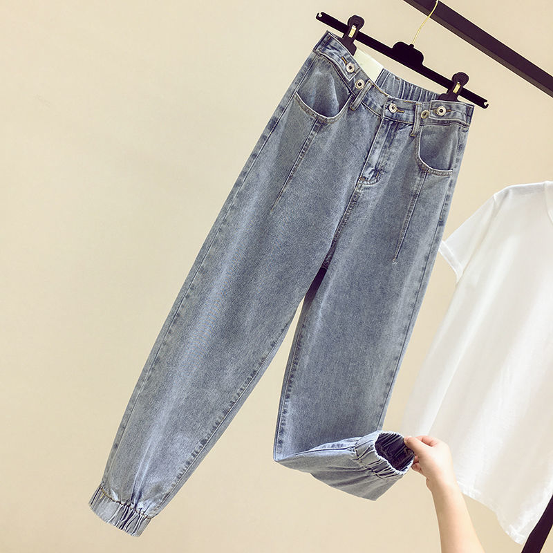 Set Áo Thun Ngắn Tay Giả Hai Lớp + Quần Short Jeans Lưng Cao Thời Trang Hàn Cho Nữ