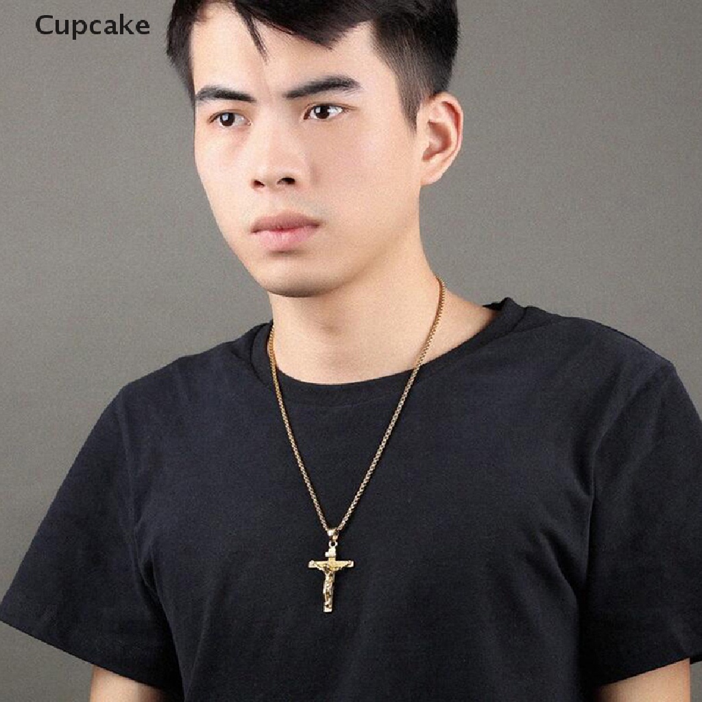 Vòng cổ Inox Mạ Bạc Phối Mặt Thánh Giá Thời Trang Cho Nam